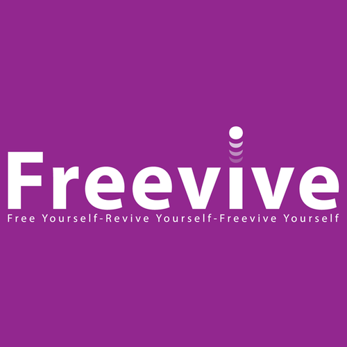 Self-help logo with the title 'Create a simple, modern logo that conveys energy for Freevive'