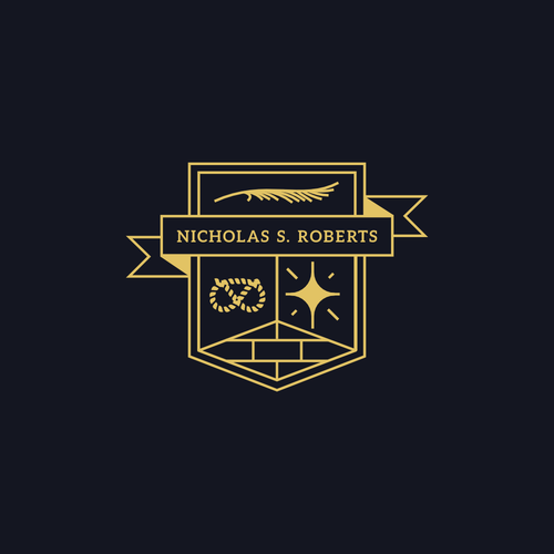 Modern vintage logo with the title 'Personal Coat of Arms logo'