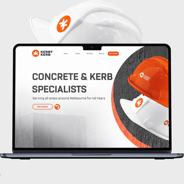 Design with the title 'Landing Page for Concrete business'
