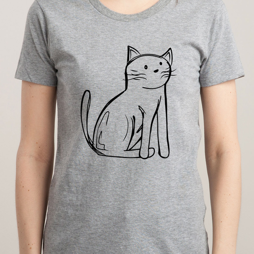 Cute t-shirt with the title 'Cat'