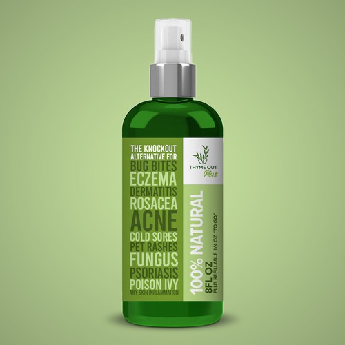 Spray label with the title 'Spray Bottle Label'