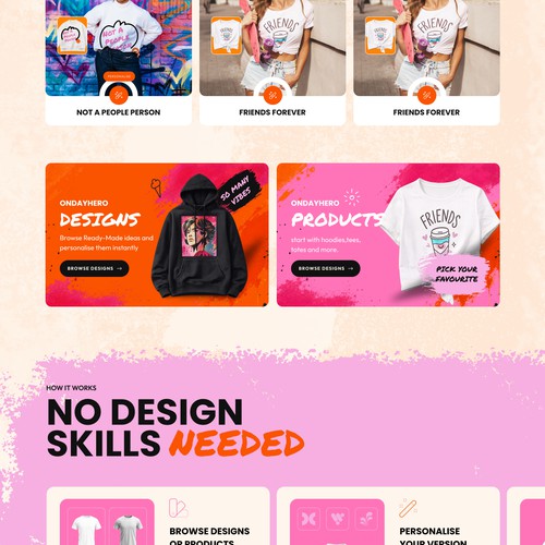 Illustrator website with the title 'apparel-brand'