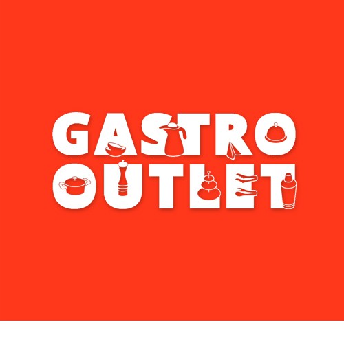 Gastronomy logo with the title 'Logo GASTRO OUTLET'