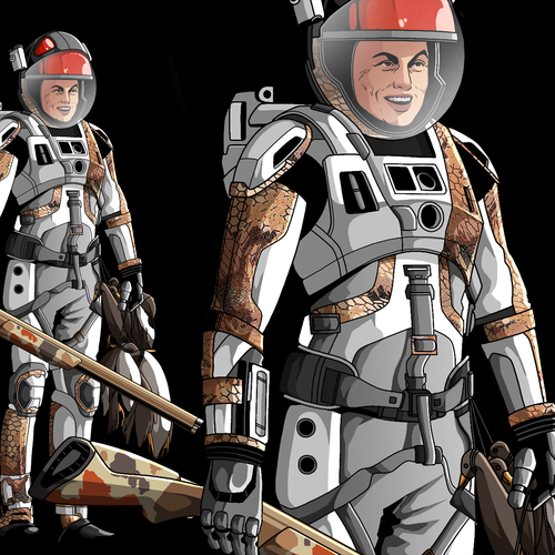 Mars design with the title 'Duck hunting on Mars with Elon musk'