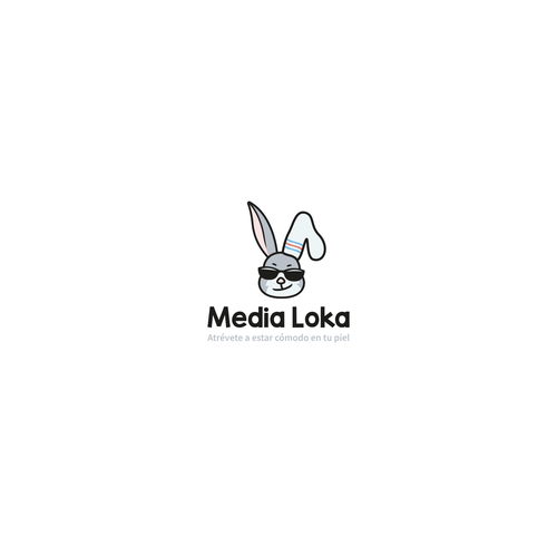 Sunglasses logo with the title 'Media Loka Logo Design'