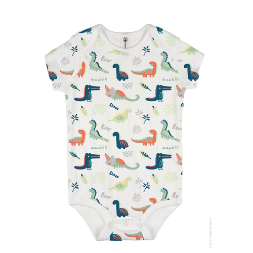 Dinosaur design with the title 'baby clothing'