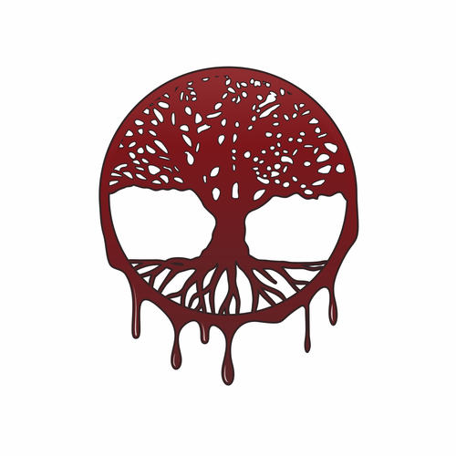 Blood logo with the title 'Bleeding Tree Sigil'