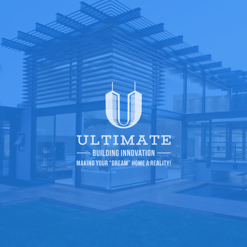 U design with the title 'Building Tower Logo For Sale'