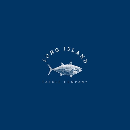 Fish brand with the title 'long island logo proposal'