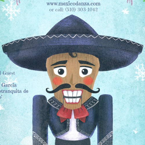 Ballet design with the title 'Nutcracker design for Ballet Folklórico México Danza'