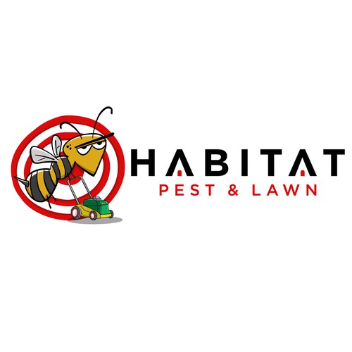Wasp design with the title 'Logo for Pest and Lawn'