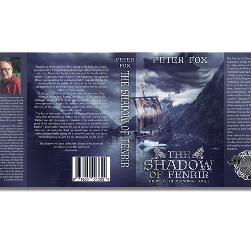 Wolf book cover with the title 'The shadow of Fenrir (version 2)'