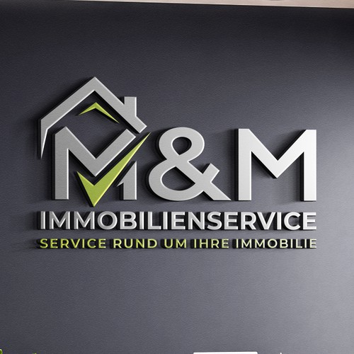 Cleaning and maintenance logo with the title 'Modern logo for a real estate company '