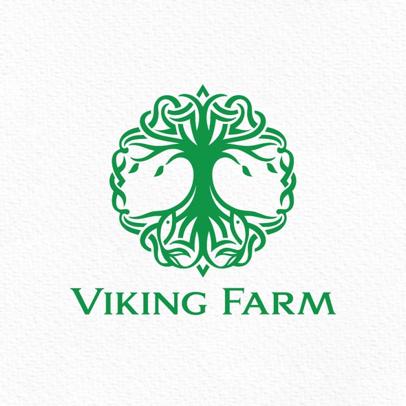 Tree of life logo with the title 'Viking Tree Farm'