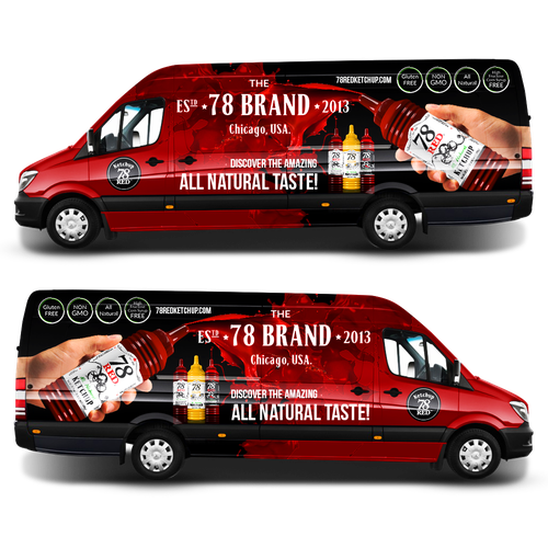 Van design with the title 'eye-catching Van wrap design'