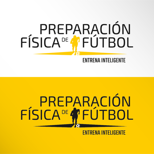 Black and yellow logo with the title 'Logo Design for a Soccer Membership Site'
