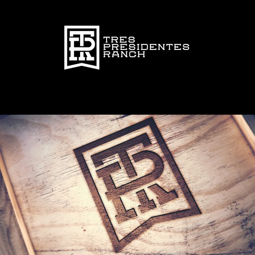 Insignia design with the title 'TRES PRESIDENTES RANCH'