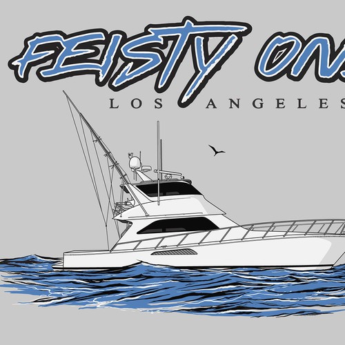 Ship t-shirt with the title 'Feisty One vector artwork'