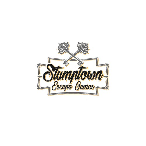 Lock logo with the title 'vintage look game mind logo'