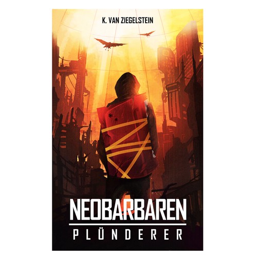 Drawing book cover with the title 'Book Cover (Neobarbaren)'