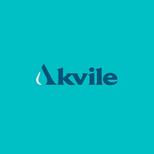 Waterdrop logo with the title 'Akvile'