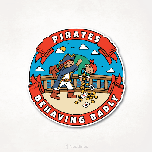 Design with the title 'Pirates Behaving Badly'