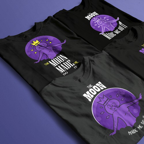 Moon t-shirt with the title 'T-shirt design'