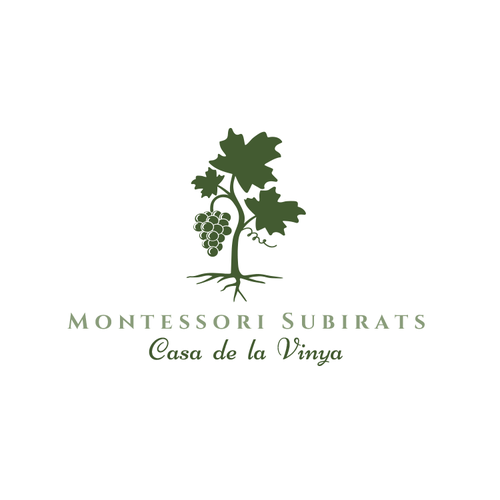 Grapevine logo with the title 'Montessori Subirats school is looking for a logo! Help us to design that clue part of our essence :)'