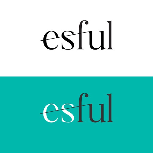 Activewear logo with the title 'Logotype concept for esful'