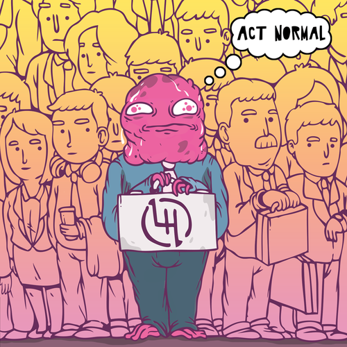 Alien design with the title 'Album cover for Low High'