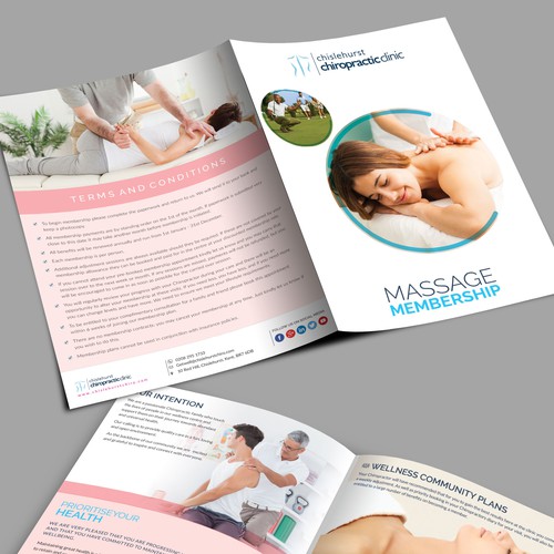 Message design with the title 'message bi-fold brochure'