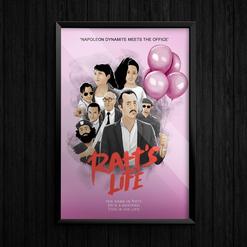 Movie poster illustration with the title 'ratt's movie poster'