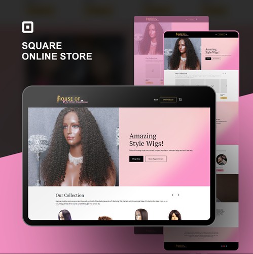 Salon design with the title 'House of Ks Hair Kollection'