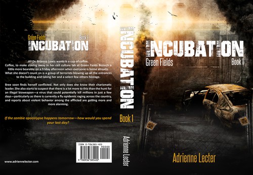 Drama book cover with the title 'Book cover design for the book 1, green field series'