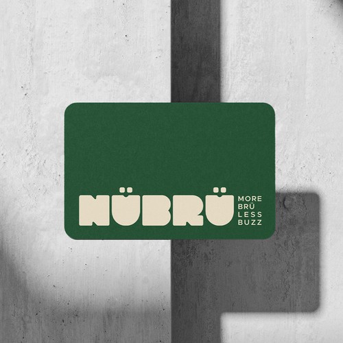 Coffee shop design with the title 'Bold, modern logo for NüBrü.'