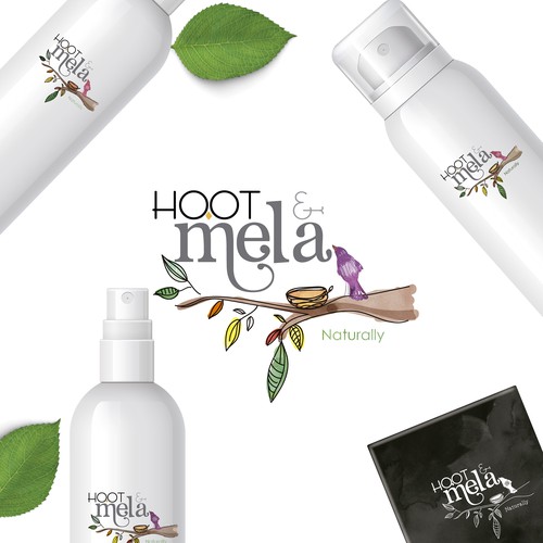 Natural product logo with the title 'Organic, natural hand drawn logo'