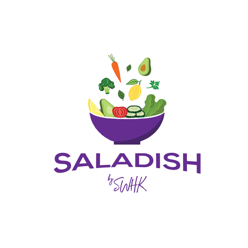 Bowl logo with the title 'Logo concept for "Saladish"'