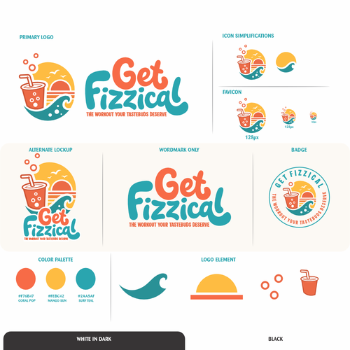 Summer paradise logo with the title 'soda logo'