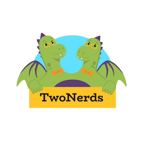 Nerd logo with the title 'Playful logo for mobile game company'