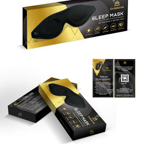 Black packaging with the title ' Box Packaging Design with Insert'