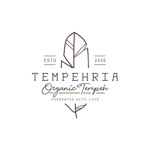 Green brand with the title 'Tempehria logo'