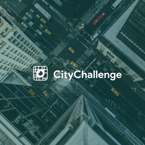 Video game logo with the title 'City Challenge'