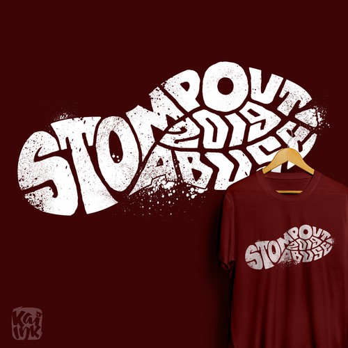 Running t-shirt with the title 'T-shirt design for Stomp out abuse'