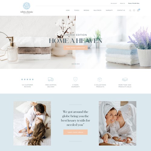 Desktop design with the title 'Ecommerce Fashion Fabric Web'