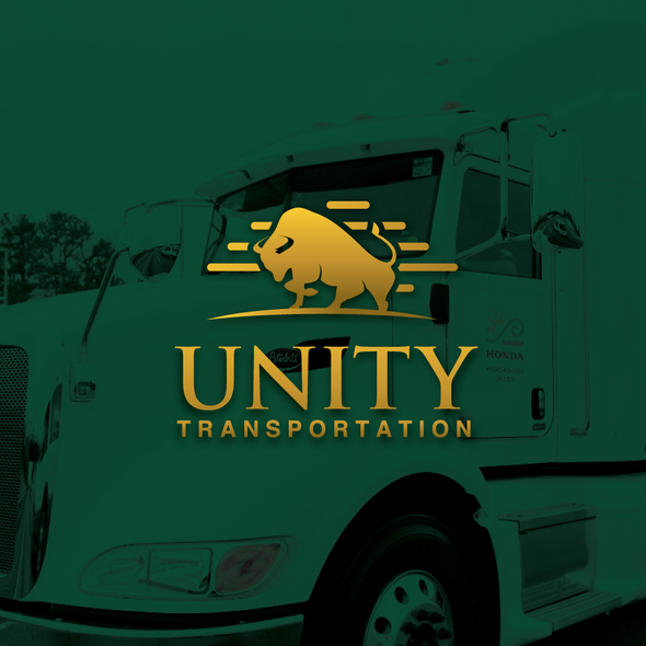 Transportation brand with the title 'Logo for Unity Transportation.'