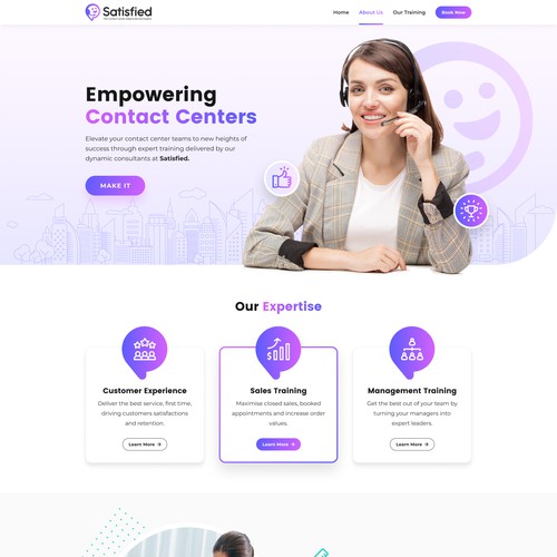 Geometric website with the title 'Call Centre Consultancy Business Homepage'