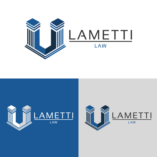 Right design with the title 'LAMETTI LAW'