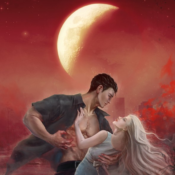 Couple artwork with the title 'Bloodmoon pact III - illustration'