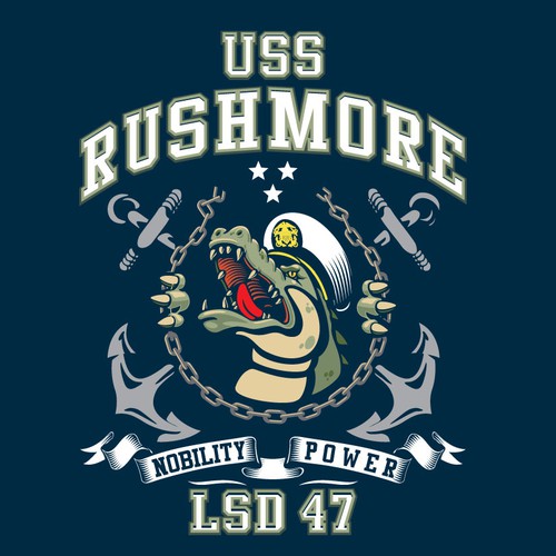 T-shirt with the title 't-shirt for USS Rashmore crew'