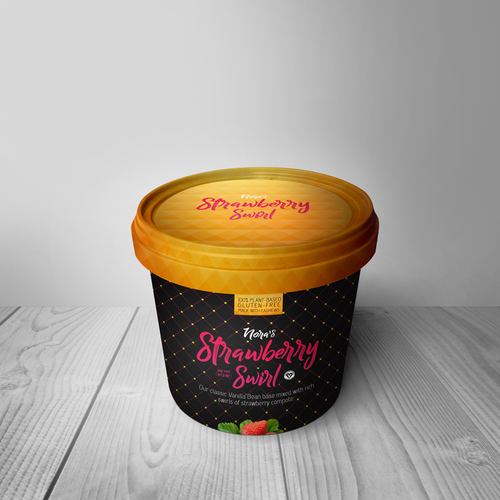 Ice cream packaging with the title 'Ice cream package design '